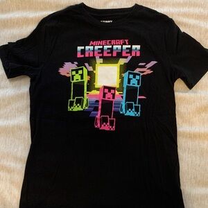 Minecraft Creeper Black T-Shirt